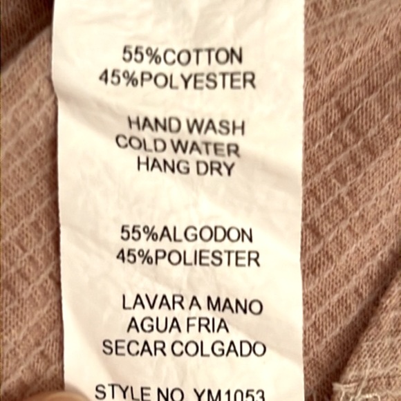 MARIA RERIO Ladies top blouse handkerchief hem lagenlook bougie beige size Small - Picture 6 of 16